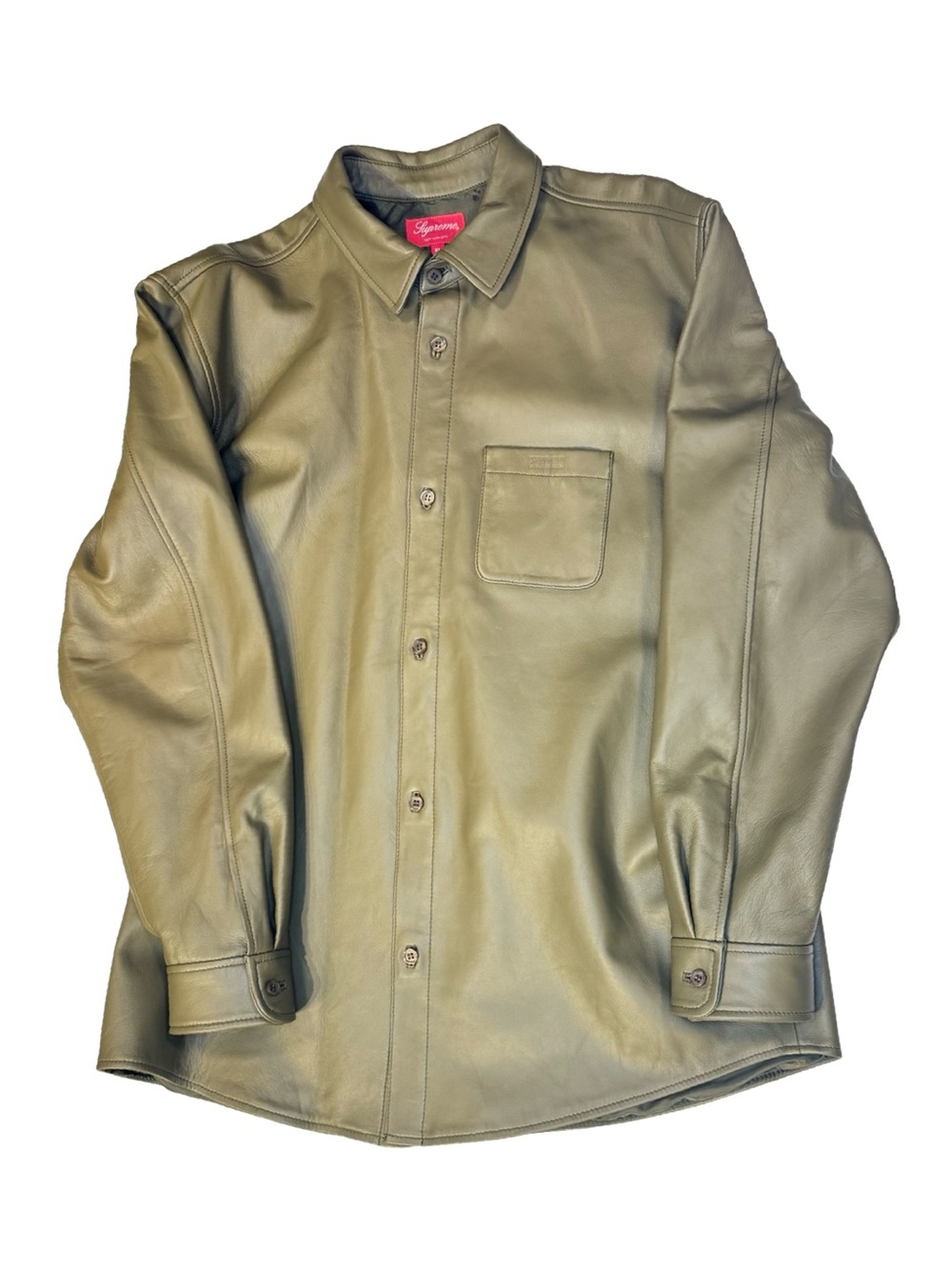 SUPREME LEATHER OVERSHIRT